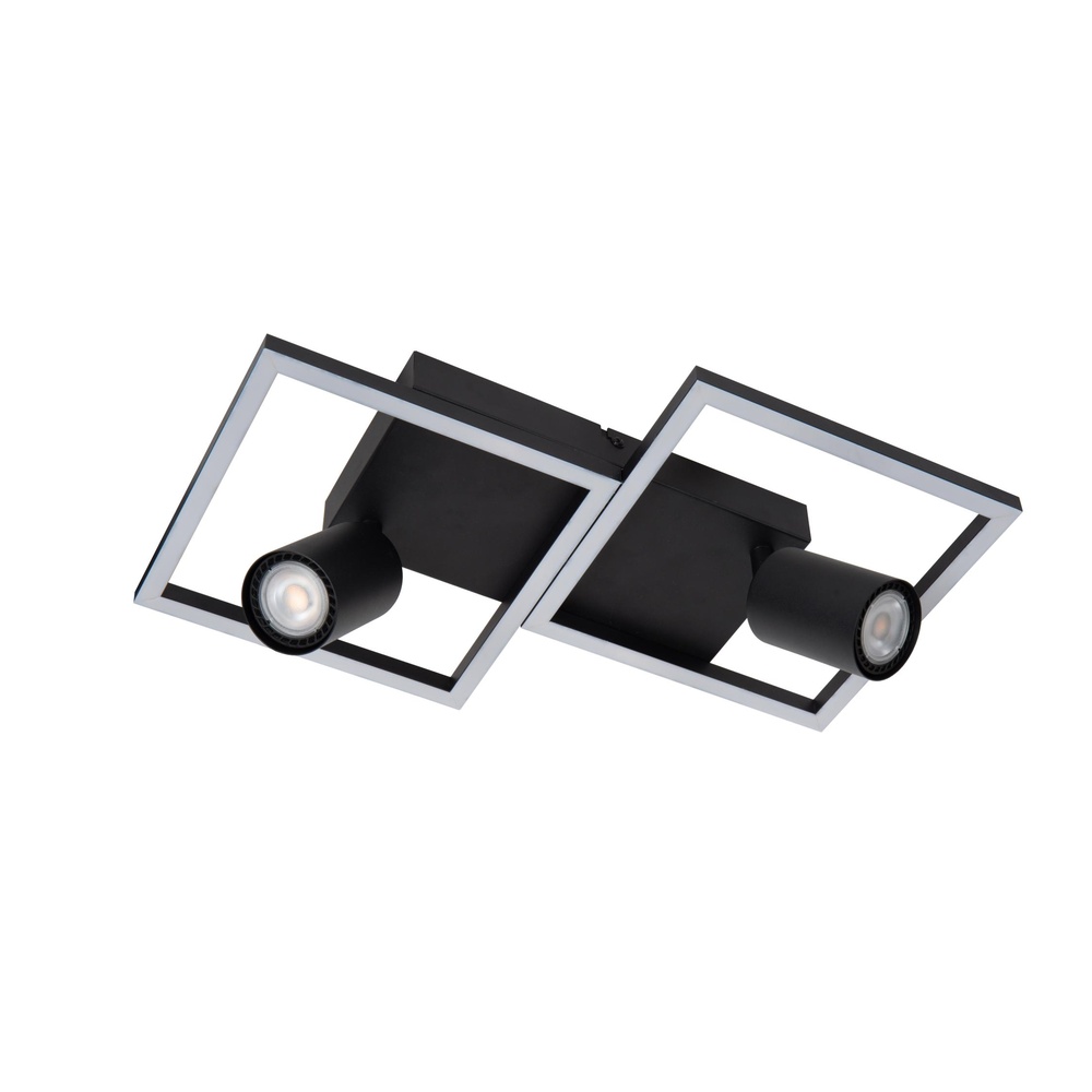 Lucide Design plafondlampArianne led met 2x GU10 zwart - 53102/24/30